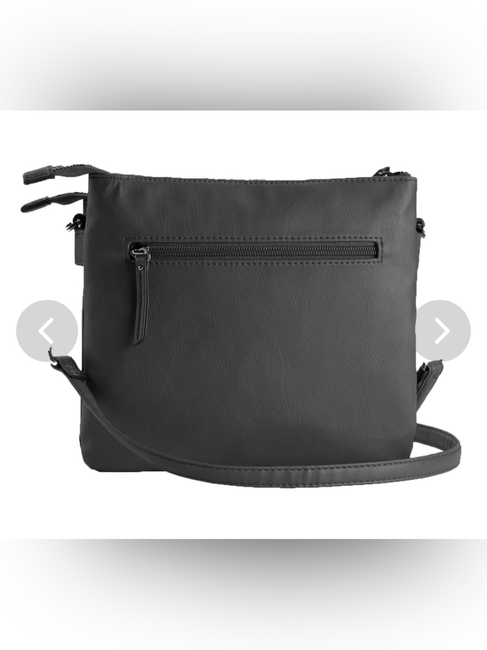 Rosetti Black Crossbody Bag with Front Zip Pocket